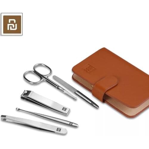 Xiaomi Huohou 5pcs New Manicure Nail Clippers Nose Hair Trimmer Portable Travel Hygiene Kit Stainless Steel Nail Cutter Tool Set