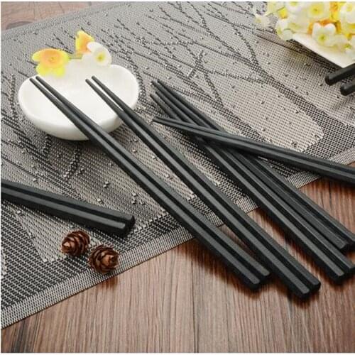 200 pair Japanese sushi hashi chopsticks long alloy sticks household kitchen anti resable black chop sticks F20173815