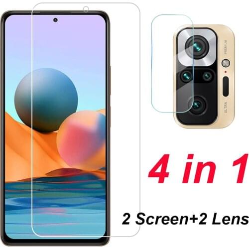 Tempered Glass for Xiaomi Redmi Note 10 Pro Max 10s 9s 9 10 Pro Case Protective GLass Screen Protector Camera Lens Safty Note 10