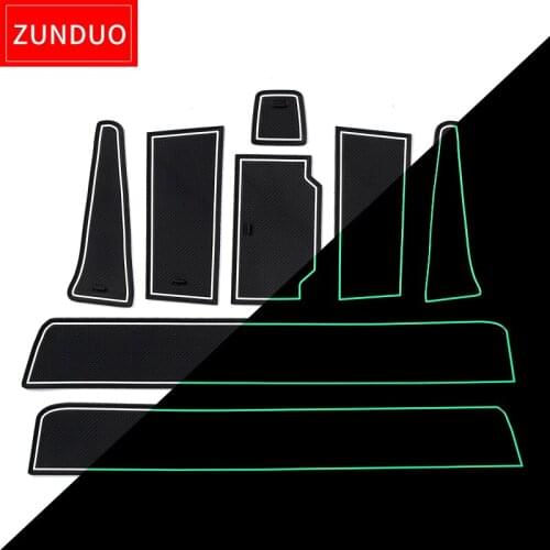 ZUNDUO Anti-Slip Gate Slot Mat For Peugeot 508 508sw 508RXH 2011 2012 2013 2014 2015 2016 2017 2018 Accessories Non-slip mats