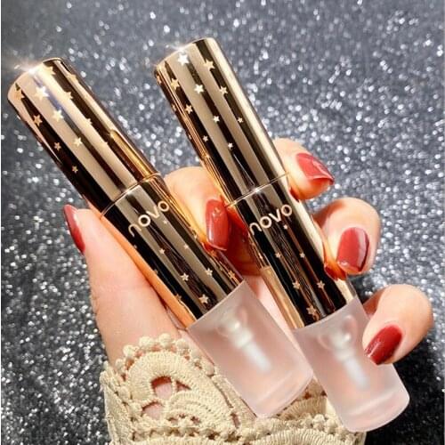 1Pcs Solid Color Raincoat Lipstick Waterproof and Colorfast Long-lasting Makeup Holding Transparent Texture Matte Lipstick