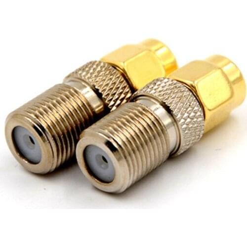 1pcs F Type Female Jack To SMA Male Plug Straight RF Coax Adapter F Connector To Sma Convertor