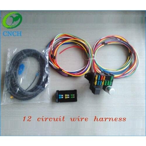 12 CIRCUIT UNIVERSAL WIRE HARNESS MUSCLE CAR HOT ROD STREET ROD NEW XL WIRES