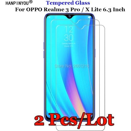 2 Pcs/Lot For OPPO Realme 3 Pro Tempered Glass 9H 2.5D Premium Screen Protector Film For OPPO Realme X Lite 6.3"