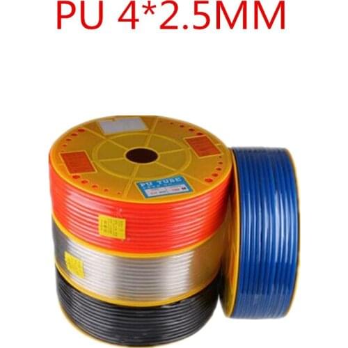 5 Meter Pneumatic Hose PU Tube OD 4MM ID 2.5MM Plastic Flexible Pipe PU4*2.5 Polyurethane Tubing