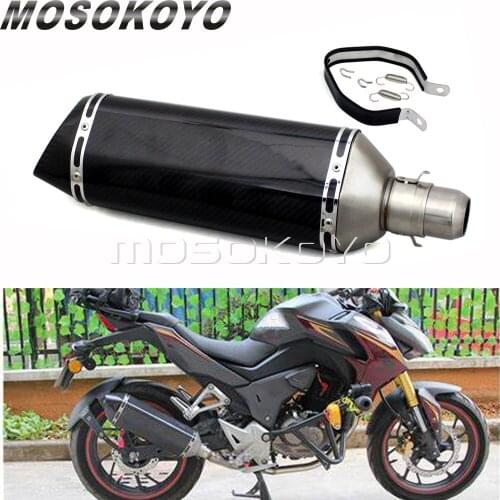 51mm Universal Racing Street Motorcycle Exhaust Muffler Carbon Sliencer Pipe for Suzuki Kawasaki Aprilia Honda 250/650/750 GSXR