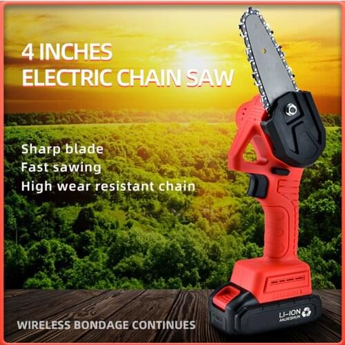 550w Cordless Electric Chainsaw For Woodworking Garden Logging Tools With Batterys Brushless Chain Saws Wood Cutters