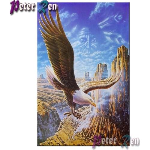 Diamond painting Flying Eagle Alpine Face Embroidery DIY Square/round Mosaic Cross stitch Rhinestone European style decoration