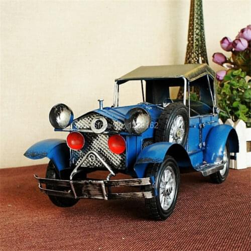 Anique Retro Handmade Car Model Vintage metal craft shooting props Cute Bar/Pub/Cafe/Shop decoration gift Creative ornaments
