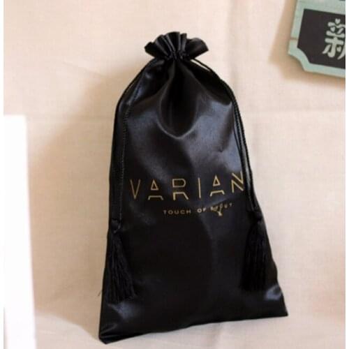 Satin Bags for Packaging Jewelry/Makeup/Gift/Wedding/Party/Storage/Hair Bundles/Wigs/Shoe Bag Silk Cloth Pouch Custom Logo Print