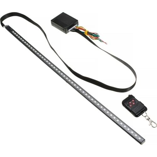 Car Exterior Decorative Lamp 48LED RGB Scanner Knight Rider Strobe Flash Light Strip+Remote 22inch Car Accessories Dropshipping