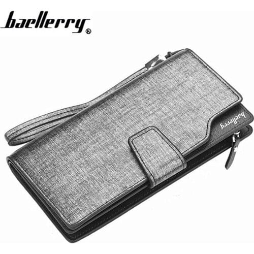 Baellerry Brand Men Wallets Casual Wallet Men Clutch Coin Purse Long Design Leather Wallet Purse Gift For Men Carteira Masculina