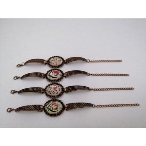 Ceramic stone hand embroidered circle bracelet bracelets for women jewelery valentines day jewelry valentines day gift bracelet