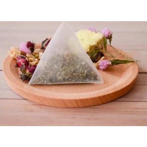 Tea Filter Bags, 100pcs Nylon Bag with String Household Leaf Tea Bags Infuser Drawstring Empty Tea Bags for Herb Spice L