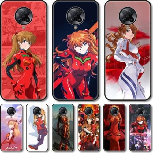 EVA girl Phone Case For xiaomi Poco M2 M3 C3 X3 F2 F3 Lite NFC Pro Anime Black Cover Silicone Back Pretty tpu