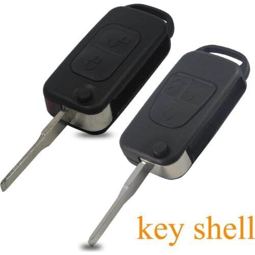 Kutery 1/2/3 Buttons Replacement Flip Folding Remote Car Key Shell Case For Mercedes Benz SLK E113 A C E S HU64 Blade