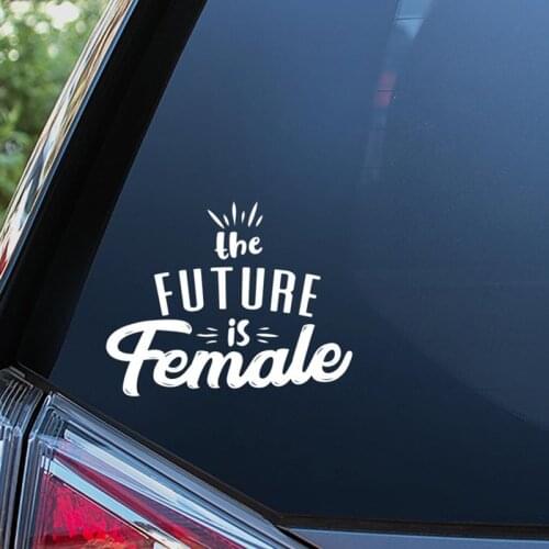 Black/Sliver The Future Is Female Sticker Text Window Sticker High Quality Waterproof Removable Modern Car Decor S151