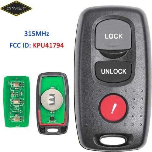DIYKEY KPU41794 315MHz for Mazda 3 6 MPV Protege 5 3 Button Remote Key Keyless Entry Fob Transmitter Alarm Beeper Clicker