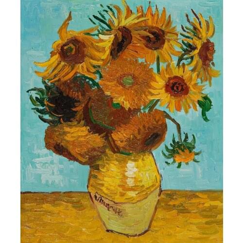 Handpainted Flower Canvas Painting Sunflowers Vincent Van Gogh Oil Painting Home Decor Wall Art Unframed