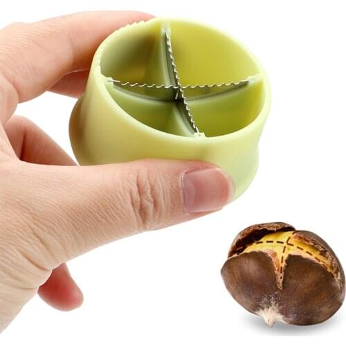 Chestnut Cross Open Knife Nut Cracker Sheller Quick Chestnut Cutter Sheller Walnut Pliers Nut Opener Plastic Kitchen Tools
