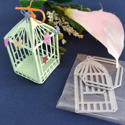 Beautiful Birdcage and Pet Cage combination Metal cutting Die stamping Die Clipbook Paper processing Photo album template DIY
