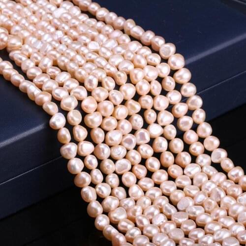 Irregular Freshwater Pink Pearl Loose Beads 7-8 Mm For DIY Bracelet Earring Necklace Sewing Craft Jewelry Accessory