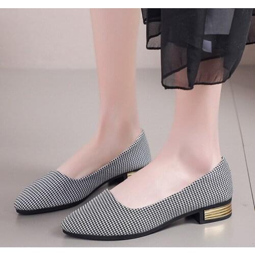 2021 Spring New Style Fashion All-match Pointed Toe Single Shoes Flat Shoes Fairy Xiaoxiang Light Mouth Soft Wind Dinner Shoes