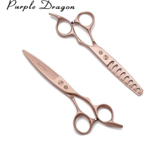 Professional Grooming Scissors 6" JP 440C Rose Gold Dog Scissors Straight Shears Thinning Shears Pet Scissors Dropshipping Z9122