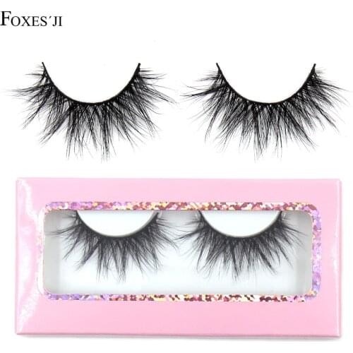 FOXESJI 5D Mink Lashes Eyelash Extension 100% Cruelty free Handmade Crisscross Fluffy Mink False Eyelashes Faux Cils Soft Lashes
