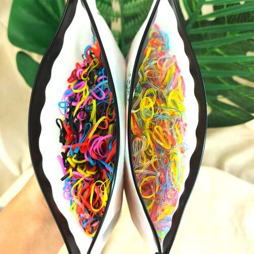 1000pcs/pack Transparent Hair Elastic Rope Rubber Band for Women Girls Bind Tie Ponytail Holder Accessories Hair Styling Tools