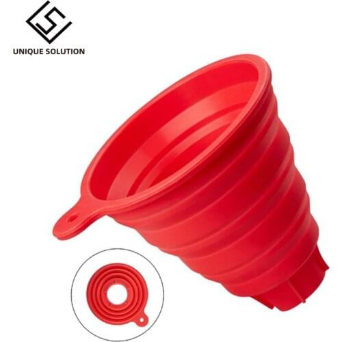 Collapsible Funnel Solid Bean Flexible Soft Silicone For Jars Food Grade Canning Home Kitchen Tool Large Liquid Transfer
