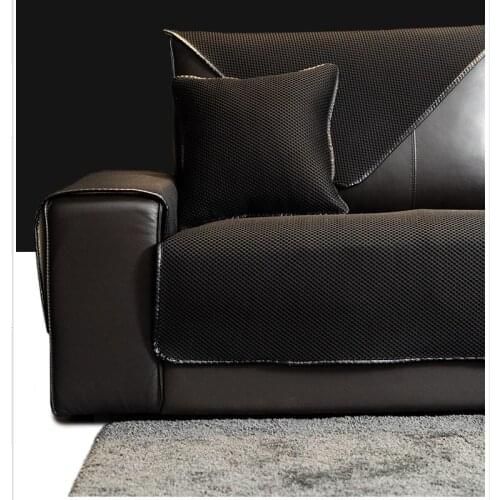 Leather sofa special sofa cushion Non-slip all-inclusive solid color TPU sofa cover towel Custom made Four seasons slipcover