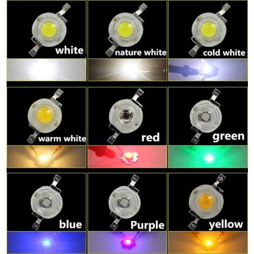 10/100/1000 pcs Real Full Watt CREE 1W 3W High Power LED lamp Beads SMD 110-120LM LED Chip For DIY SpotLight Downlight Lamp Bulb