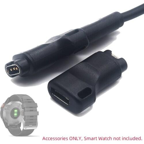 Type C USB Cable Charger Adapter for Garmin Fenix 5/5S/5X/6/6S/6X Venu Swim 2/2S SQ Vivoactive 4/4s/3 945 935 645 245 Instinct