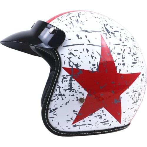 Vintage Sun Visor Motorbike Helmets Casque Moto Scooter Protection for Men Women Classic ABS Material Open Face 3/4 Helmets