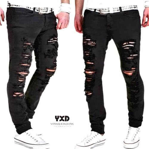 Yangxindianzaobanchu Ripped Jeans For Men