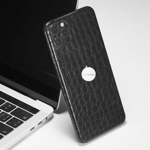 YCSTICKER Leather Skin Pattern Sticker For iPhone7 8+ X 11 Back Film Thin Protective Cover Paste Decorative Sticker