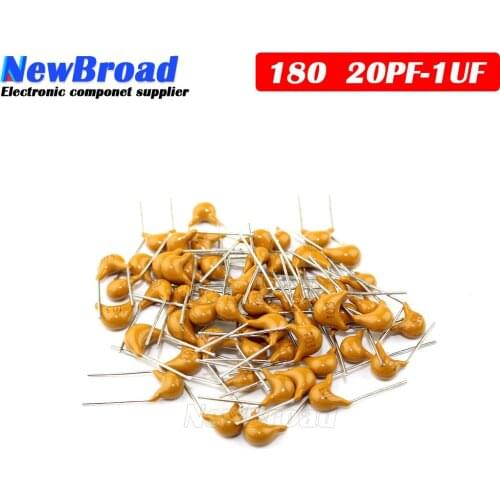 18valuesX10pcs=180pcs 20PF-105(1UF) Mono Monolithic Ceramic Capacitors 50V component diy package new original