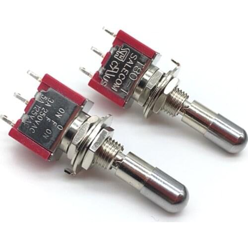 2pcs SH T8013-LKBQ Locking Lever 3Pin 3Position ON-OFF-ON SPDT Mini Toggle Switch Self Locking