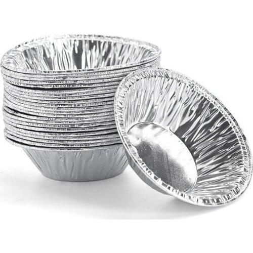 50/100pcs Baking Mold Cookie Muffin Egg Tart Mold Fresh Disposable Good Tin Foil Cake Cup Round Aluminum Foil Bakin Tools