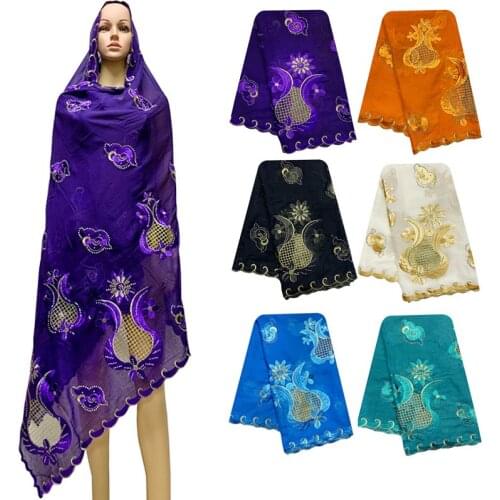 African womens plus size hollow scarf shawls, Muslim womens head-wrapped scarf, high-quality scarf-style turban BF-150