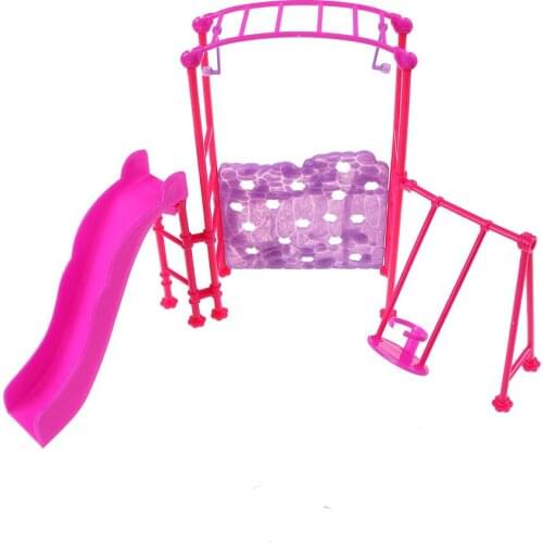 Doll Amusement Park Slide Swing Accessories for Doll Girl Play House Dollhouse Accessories for Girls Best Gifts