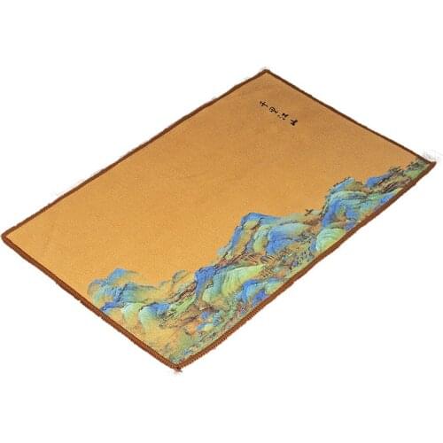 Tea towel Chinese style painted tea cloth Water-absorbing thickened table cloth and dishcloth Tea ceremony accessories Multi-pur