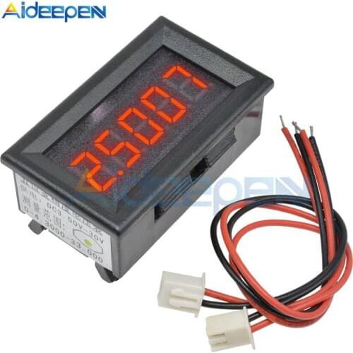 Mini Digital Voltmeter DC 0-33V Panel Volt Voltage Meter Tester Detector 0.36" 5-Bits 3-Wires Auto Car Voltage Meter 5V 12V 24V