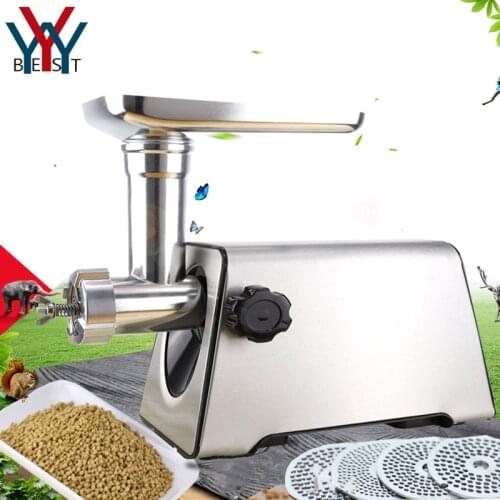 Stainless steel electric meat grinder animal feed pellet machine automatic granulator tool sausage stuffer filling machine