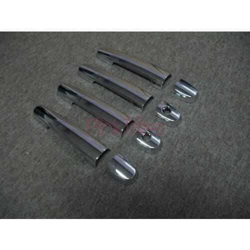 Chrome Door Handle Cover Car Styling Accessories 8 pieces For Toyota Fortuner SW4 2005 2006 2007 2008 2009 2010 2011 2012-2015