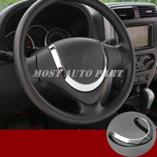 ABS Chrome Steering Wheel Sequins Trim Cover For Suzuki Jimny 2015-2017 Silver/Red/Black Car accesories interior Car decoration