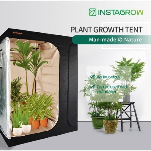 INSTAGROW 2 IN 1 Premium 600D Canvas 150x120x200cm black Indoor Grow Tent, Grow Room Plant Growing ,Garden Greenhouses