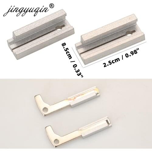 Jingyuqin 2pcs Key Clamping Fixtures Manually Duplicating Cutting Machines Accessories For Benz Car Key Copy Tool Fixtured Clamp