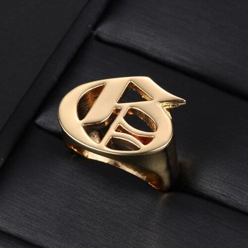 Custom Name Ring Hip-Hop Rock Exaggerated Ring Old English Style Unisex Accessories Personalized Men Jewelry Women Gift